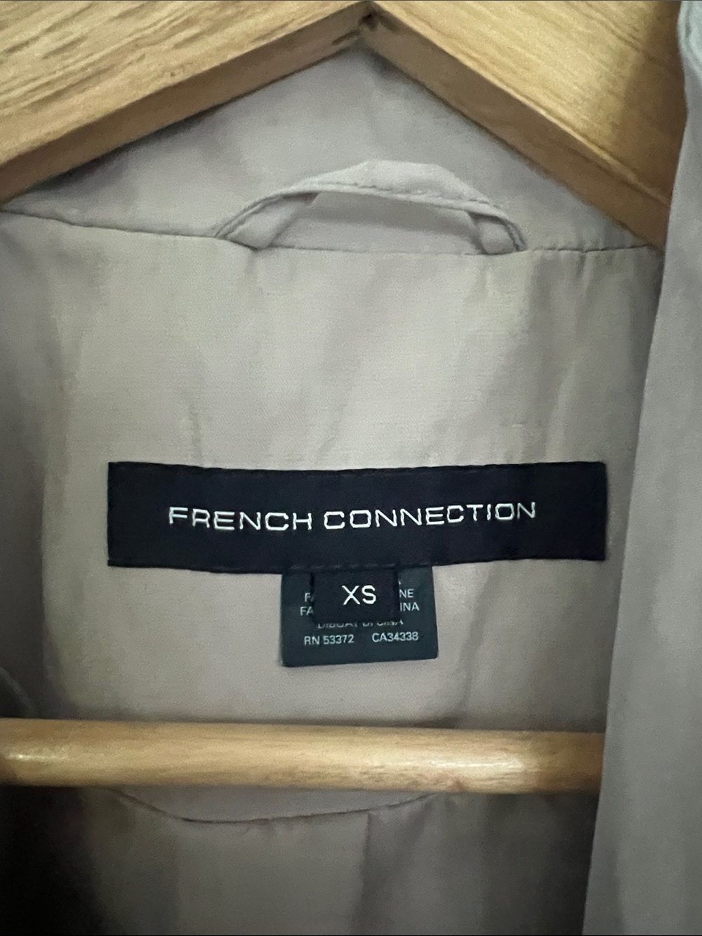 French Connection draped trench coat